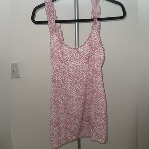 Princess Polly cutest pink dress w white flowers